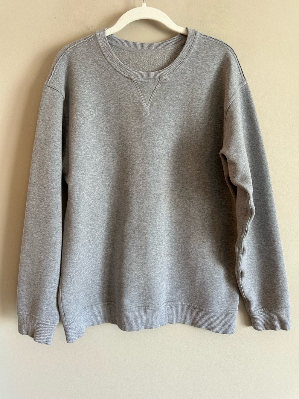 Lululemon All Yours Crew Sweatshirt Fleece Pullover Heathered Core Grey 6